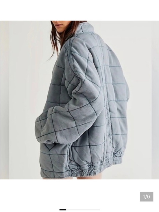 Free People Jackets & Blazers - Free People blue quilted dolman jacket